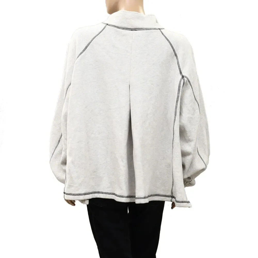 Free People FP Movement Half Court Half Zip Sweatshirt Pullover Top XL 289755